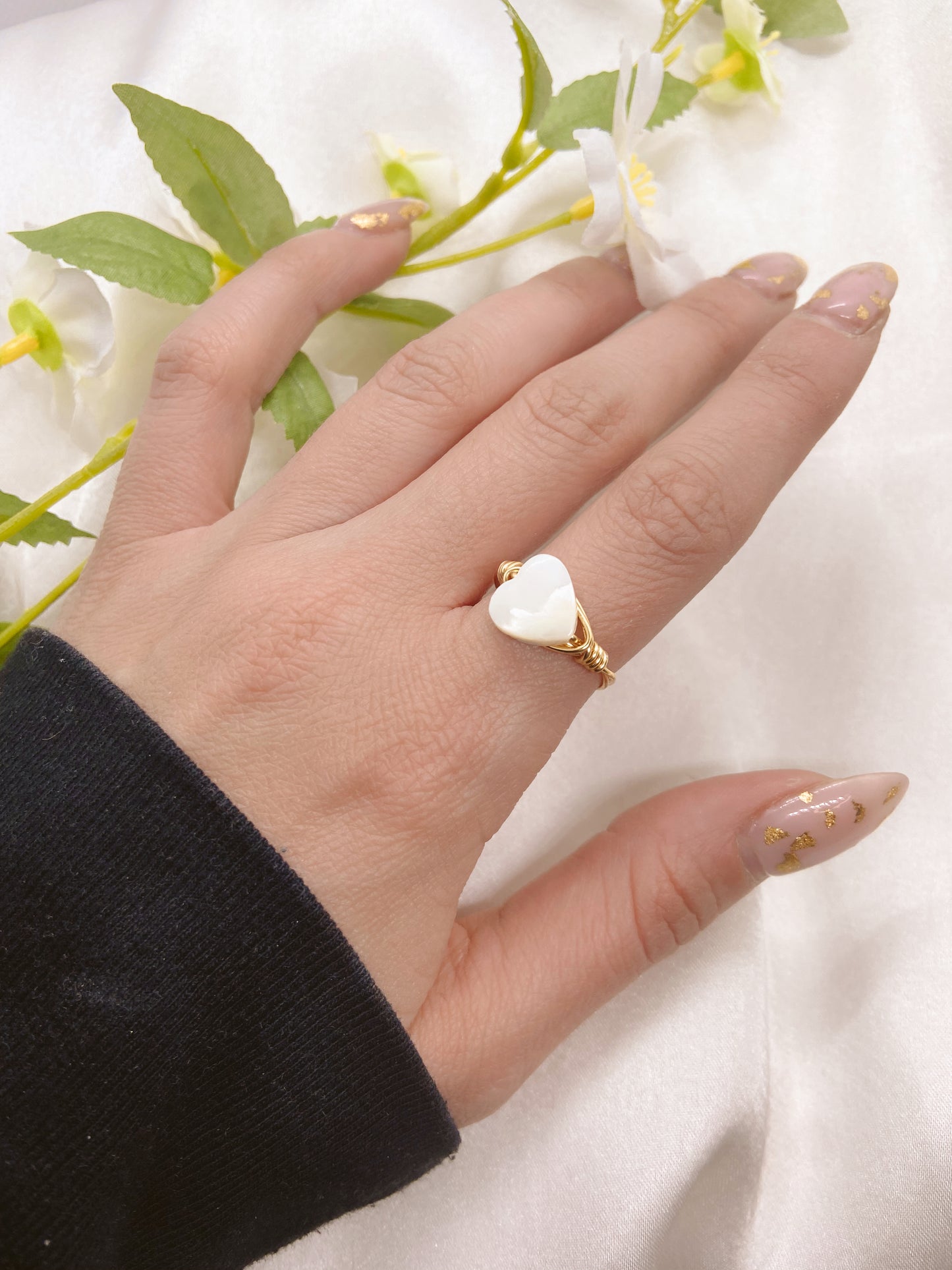 Adore You Wire Wrapped Heart Ring - White