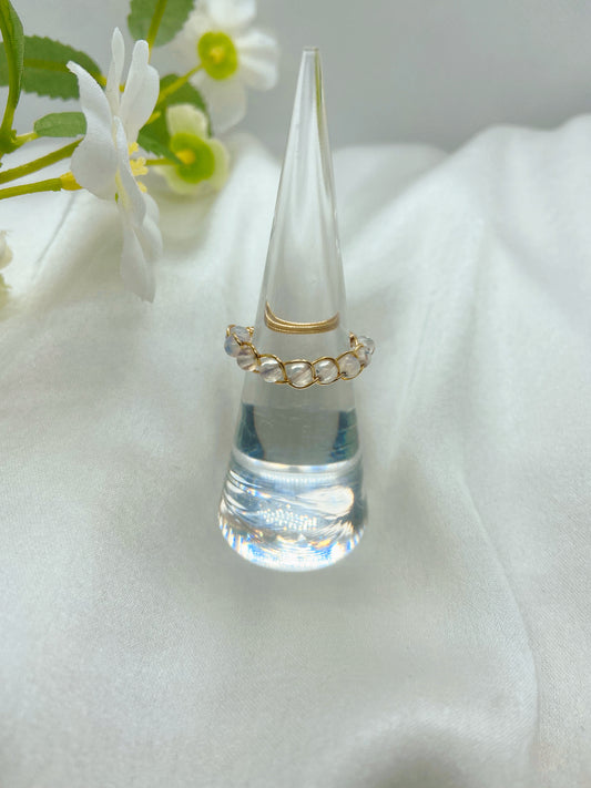 Opal Gemstone Braided Ring