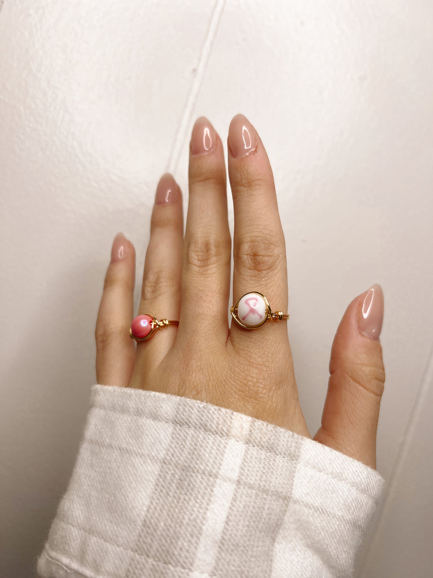 Breast Cancer Wire Wrapped Ring